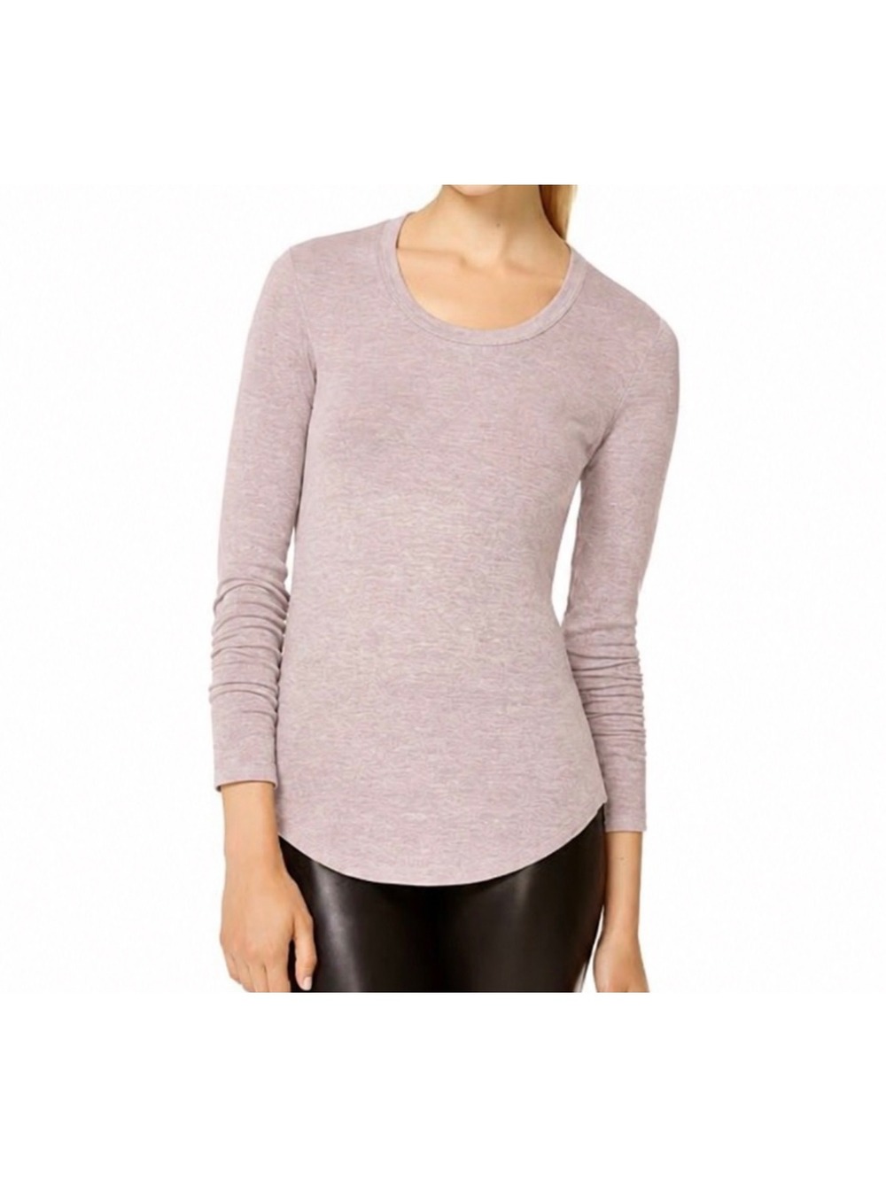 Aritzia Wilfred Free Mauve Diapason Long Sleeve T-Shirt Size L Runs Small